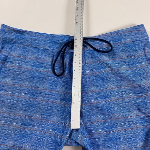 Rhone Board Shorts Mens Size 38 Swim Trunks Blue Striped - Picture 11 of 14